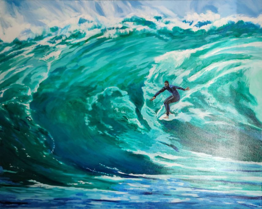 Surfeando la gran ola Surfeando la gran ola